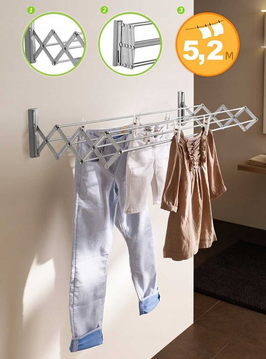 Suszarka do ubrań prania bielizny ściany ogrodowa RUCKZUCK 80