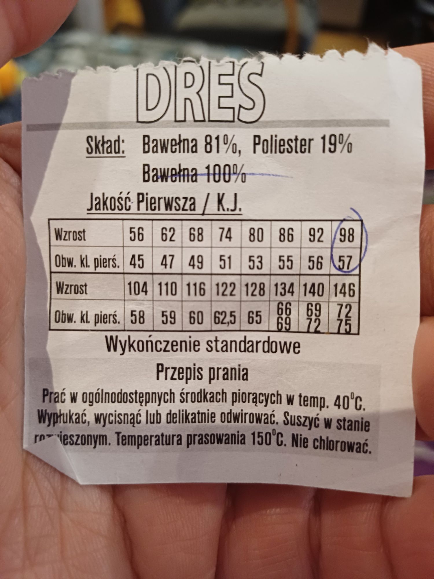 Dres morski-w paski /welurowy roz.98