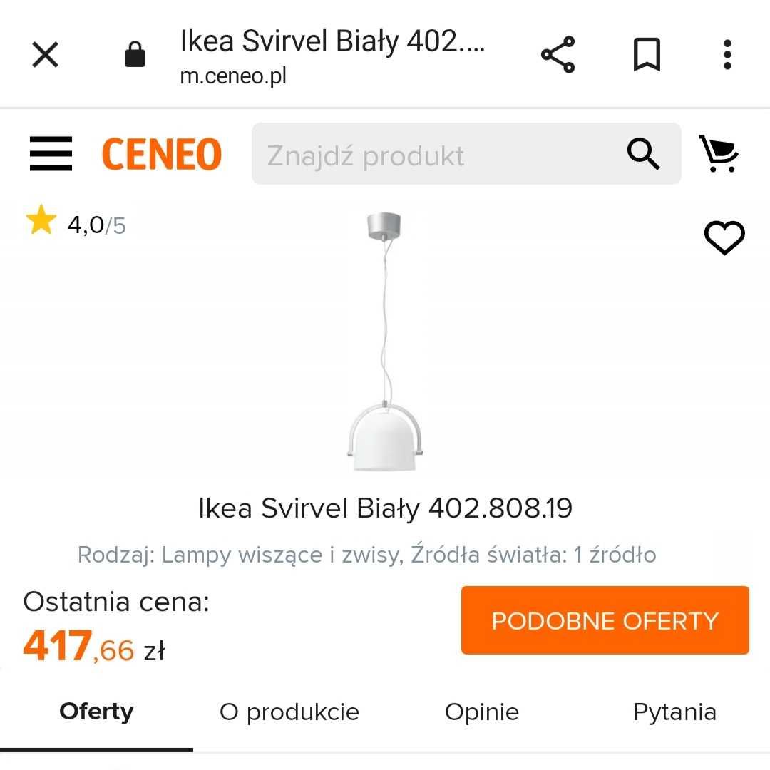 Lampa wisząca IKEA SVIRVEL