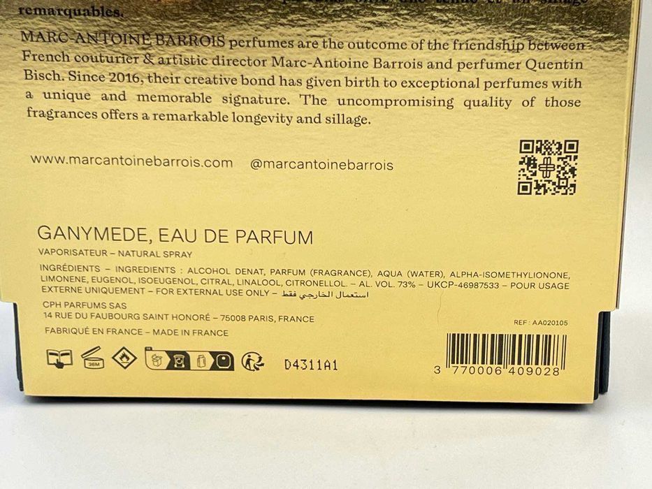 Marc-Antoine Barrois Ganymede edp 100 мл Оригинал Новый Дизайн