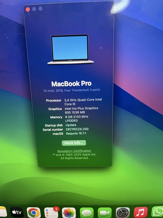 MacBook pro 2019 i5