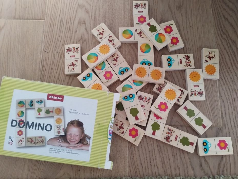 Gra domino układanka drewniana