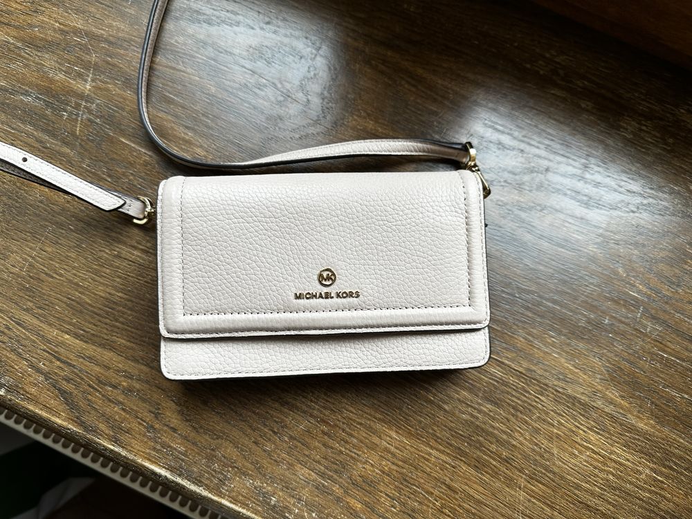 Pudrowa Torebka Michael Kors Portfel Telefon