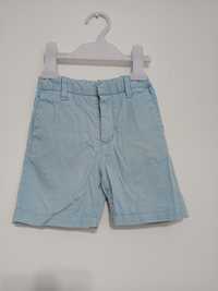 H&M r.98 niebieskie krótkie spodnie, spodenki, szorty. Jak NOWE!