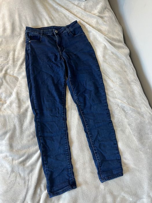 Dżinsy / jeansy / spodnie jeansowe granatowe rurki / skinny | Daysie
