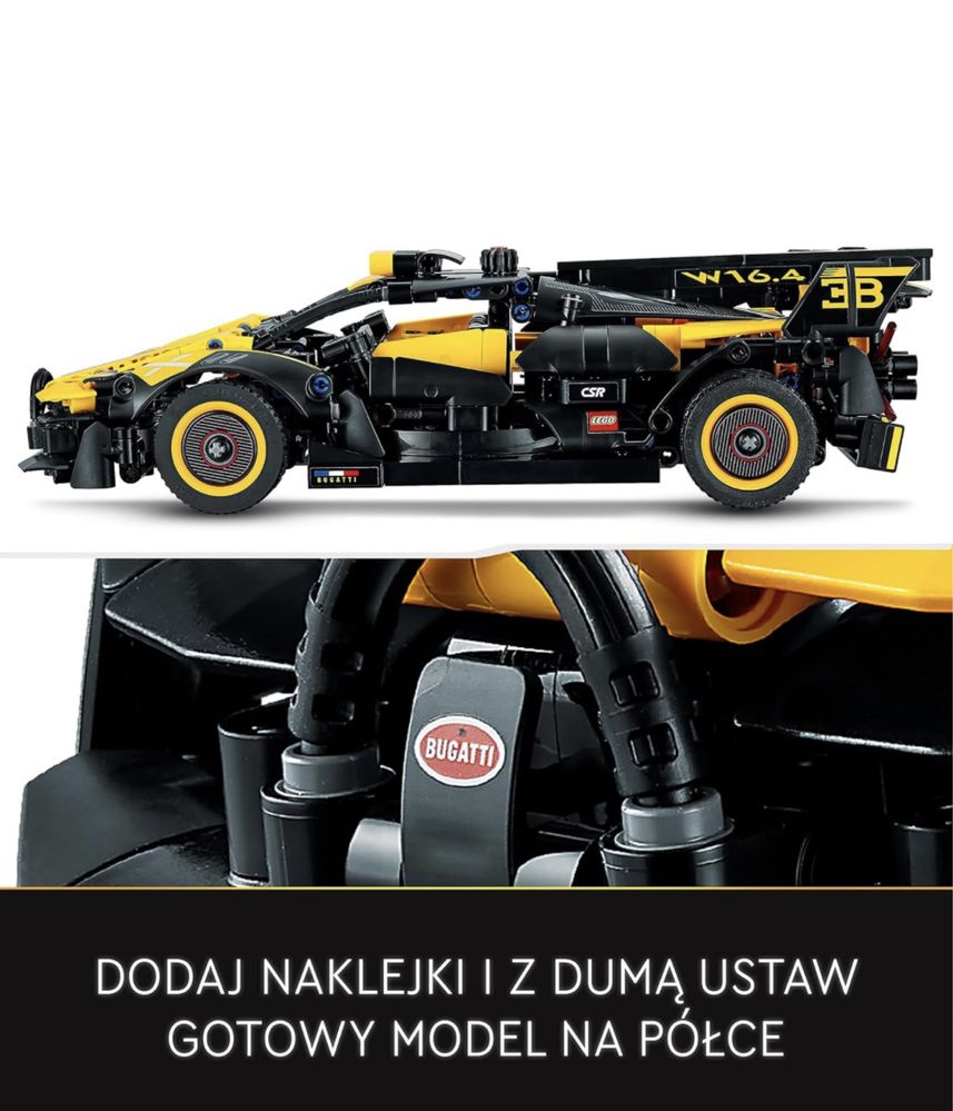 LEGO Technic Bolid Bugatti 42151 wyścigówka! Klocki!Gratis!