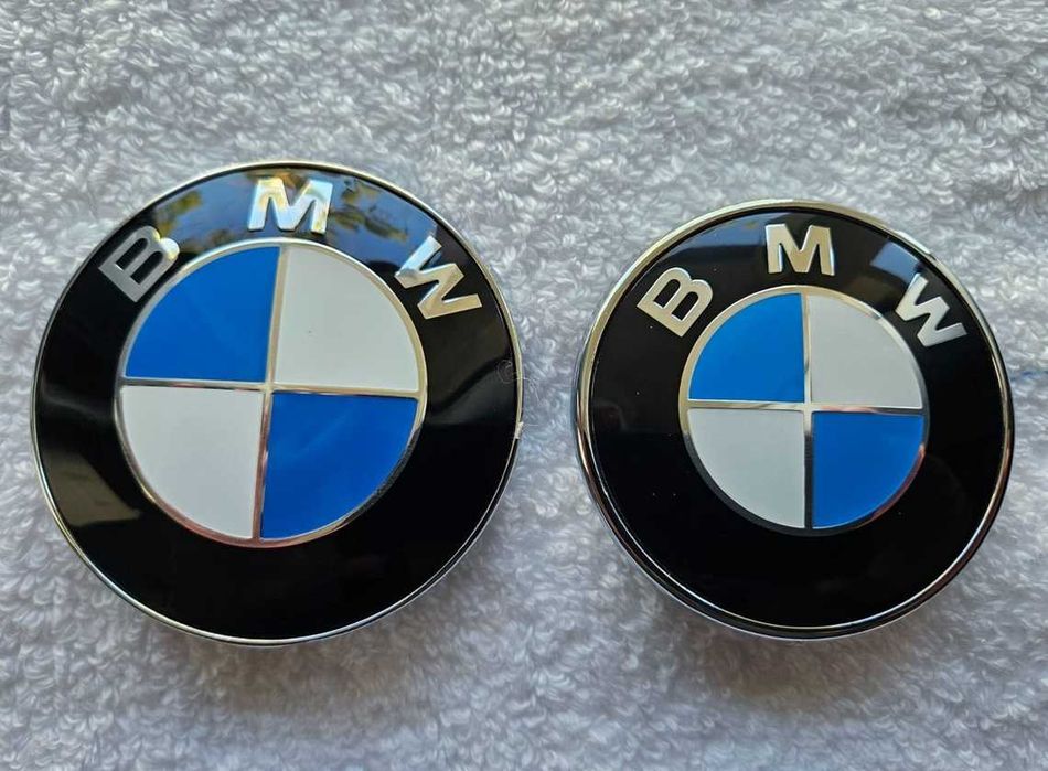 Nowy emblemat logo BMW znaczek 74mm 78mm 82mm niebieski okrągły