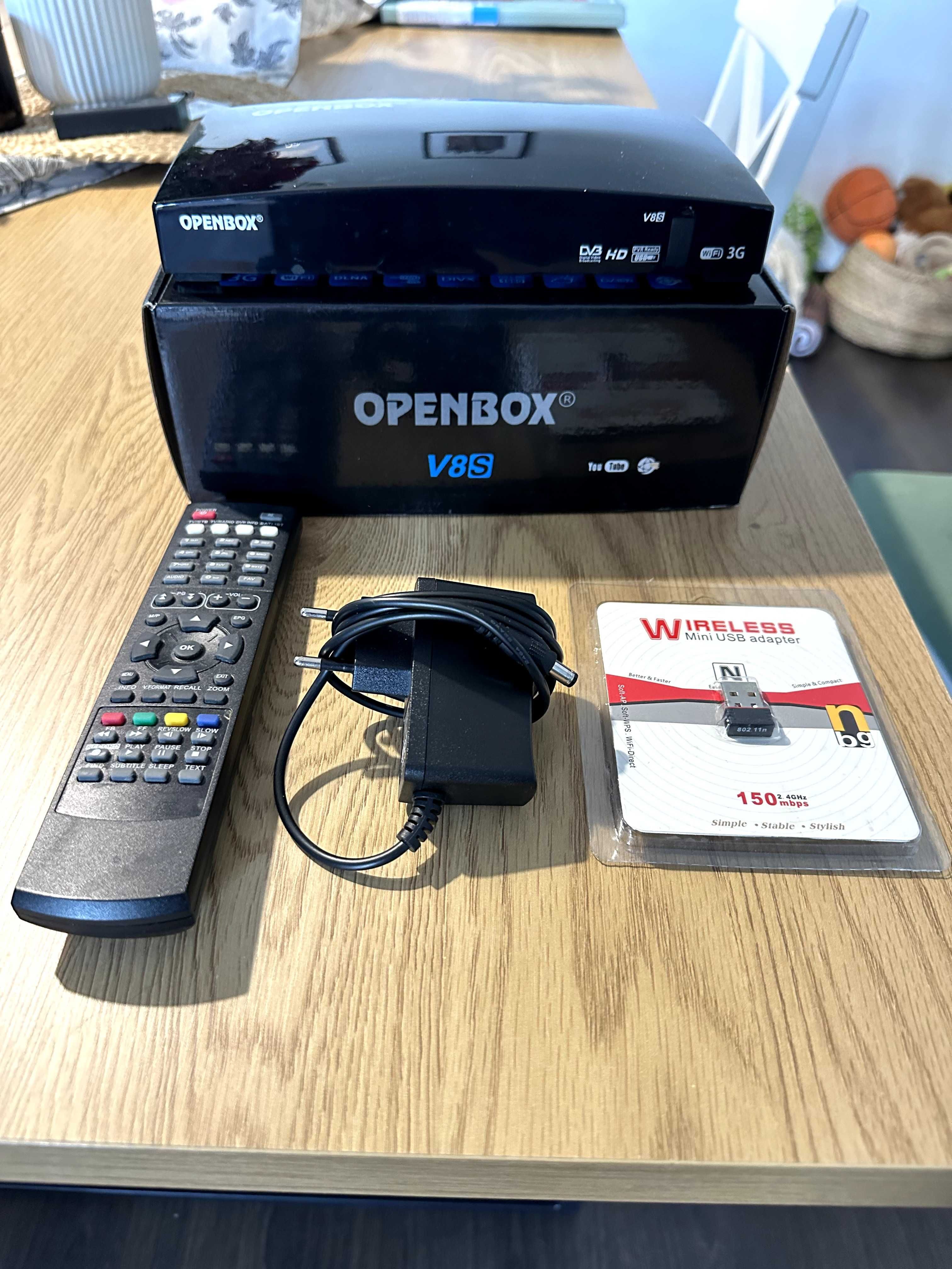 Dekoder Openbox V8S + adapter USB WI-FI