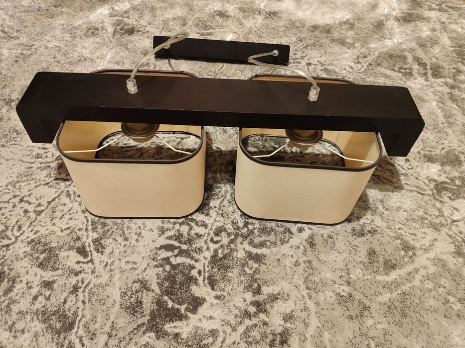 Lampa wisząca drewniana