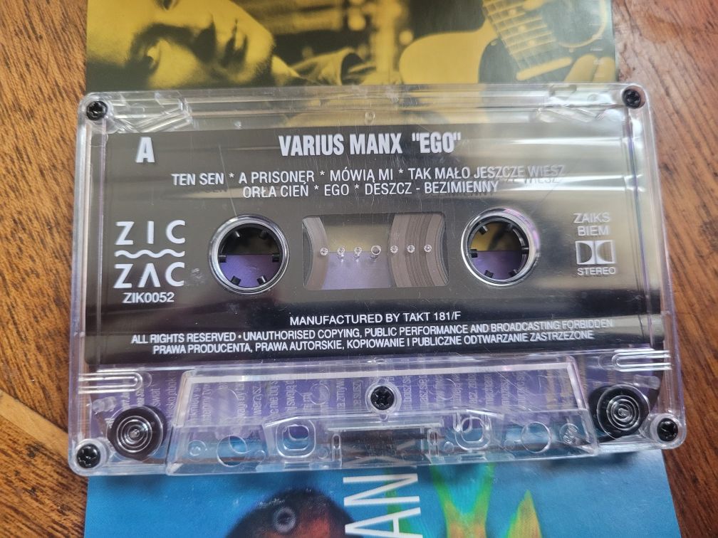 Kaseta MC Varius Manx Ego 1996 Zic Zac