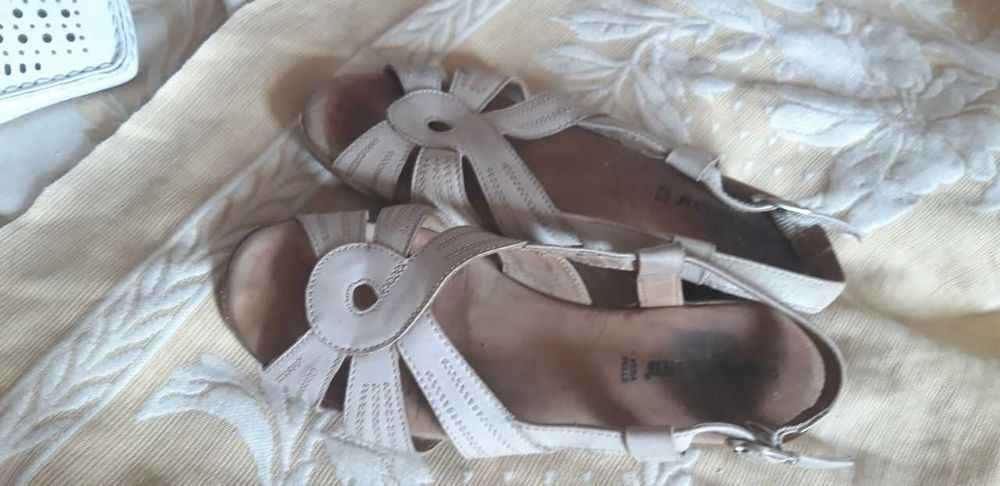 кожаные босоножки, мюли, обувь женская