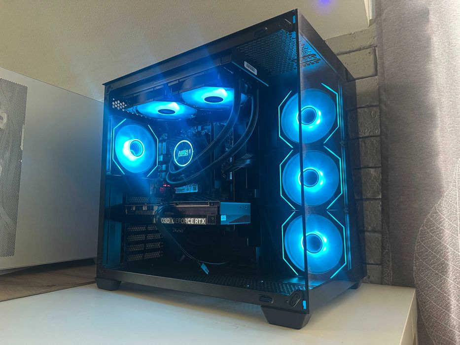 Nowy Komputer Gamingowy RTX 5060 Ryzen 5 FV23% 16gb RAM Akwarium Aio