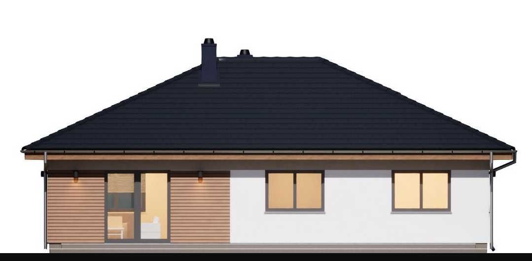 Dom jednorodzinny parterowy 104,3 m2  Grzmucin, Gózd, Nowy Projekt
