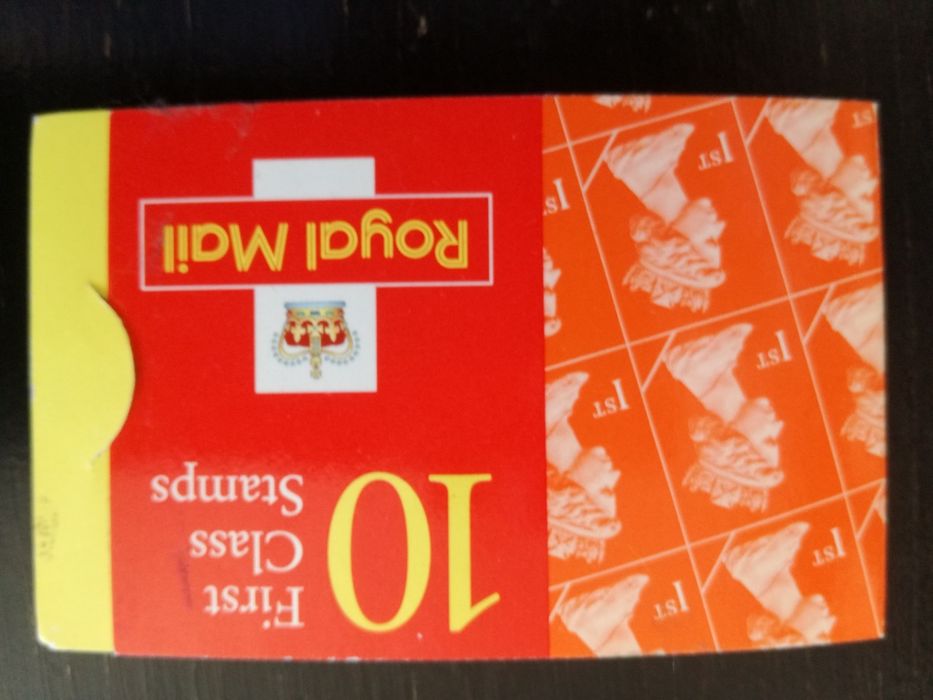 7 selos 1st classe da Rainha Isabel II de Inglaterra - s/ marca de cha