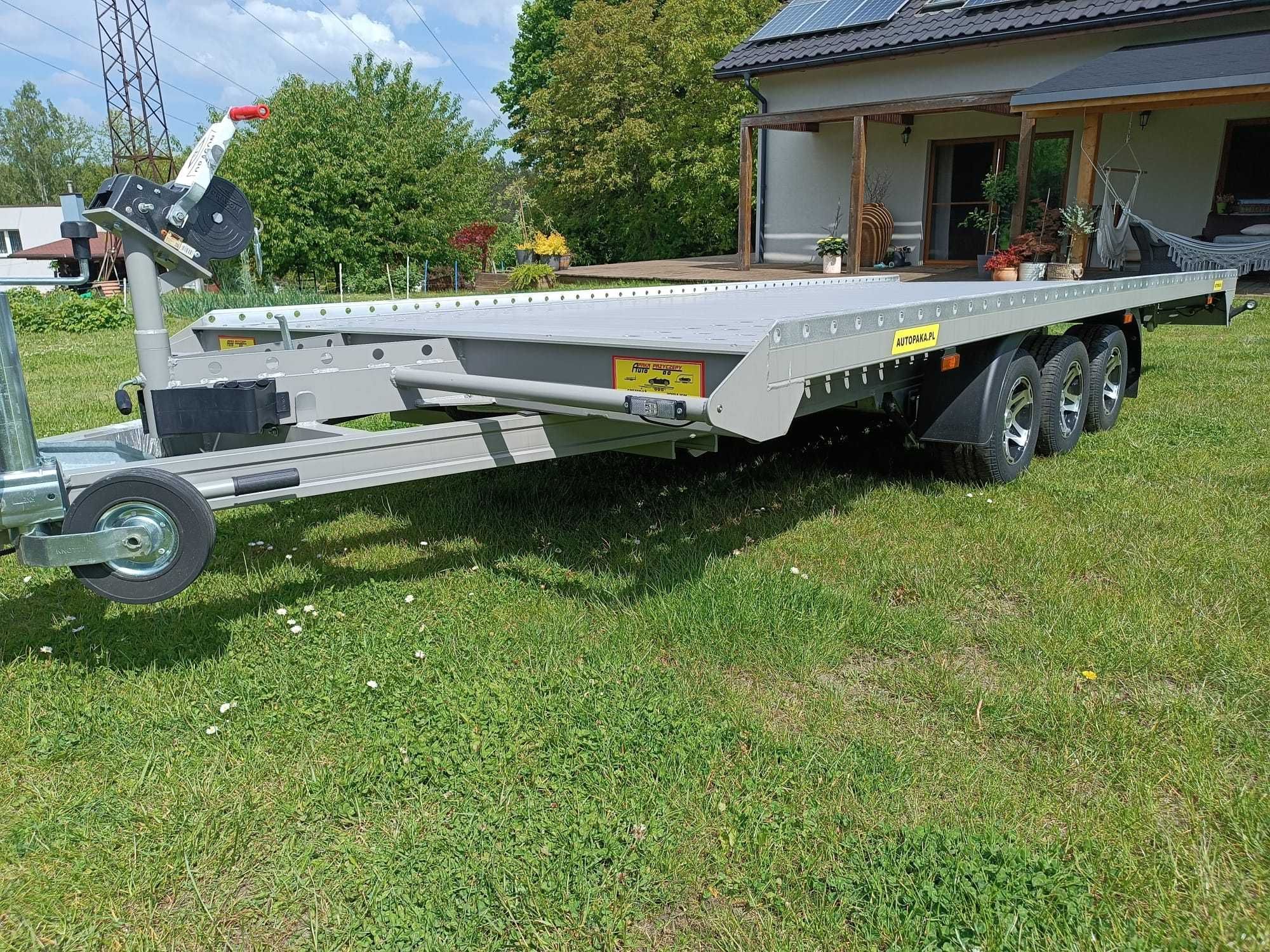 Laweta aluminiowa uchylna z wypełnionym środkiem 5m DMC 3500kg