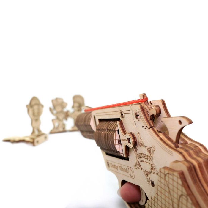 2в1 конструктор + игрушка, пазл Револьвер Рейнджер с мишенями, эко