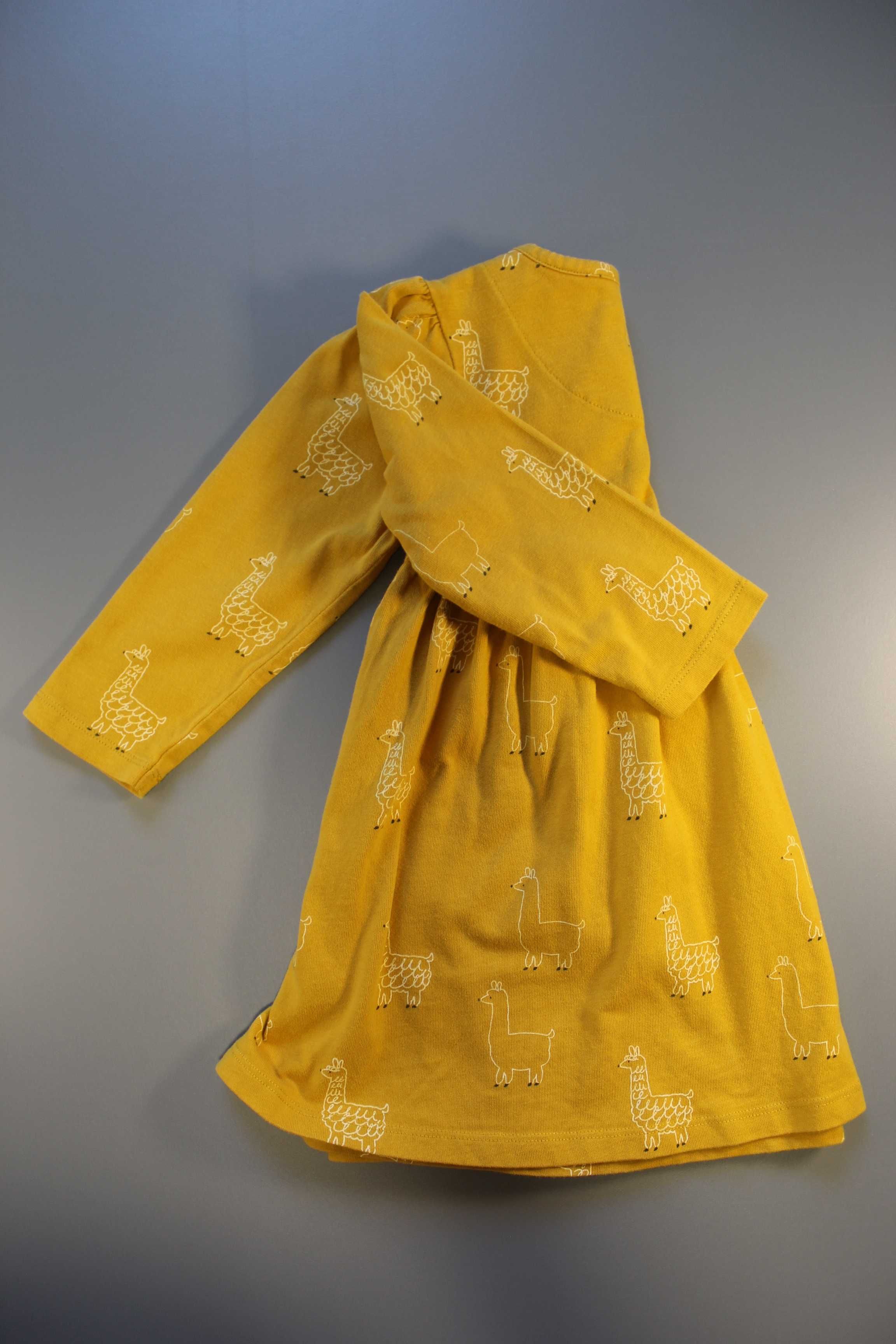 Симпатична повсякденна трикотажна сукня «M&S» з ламами, 1-2 р.р.