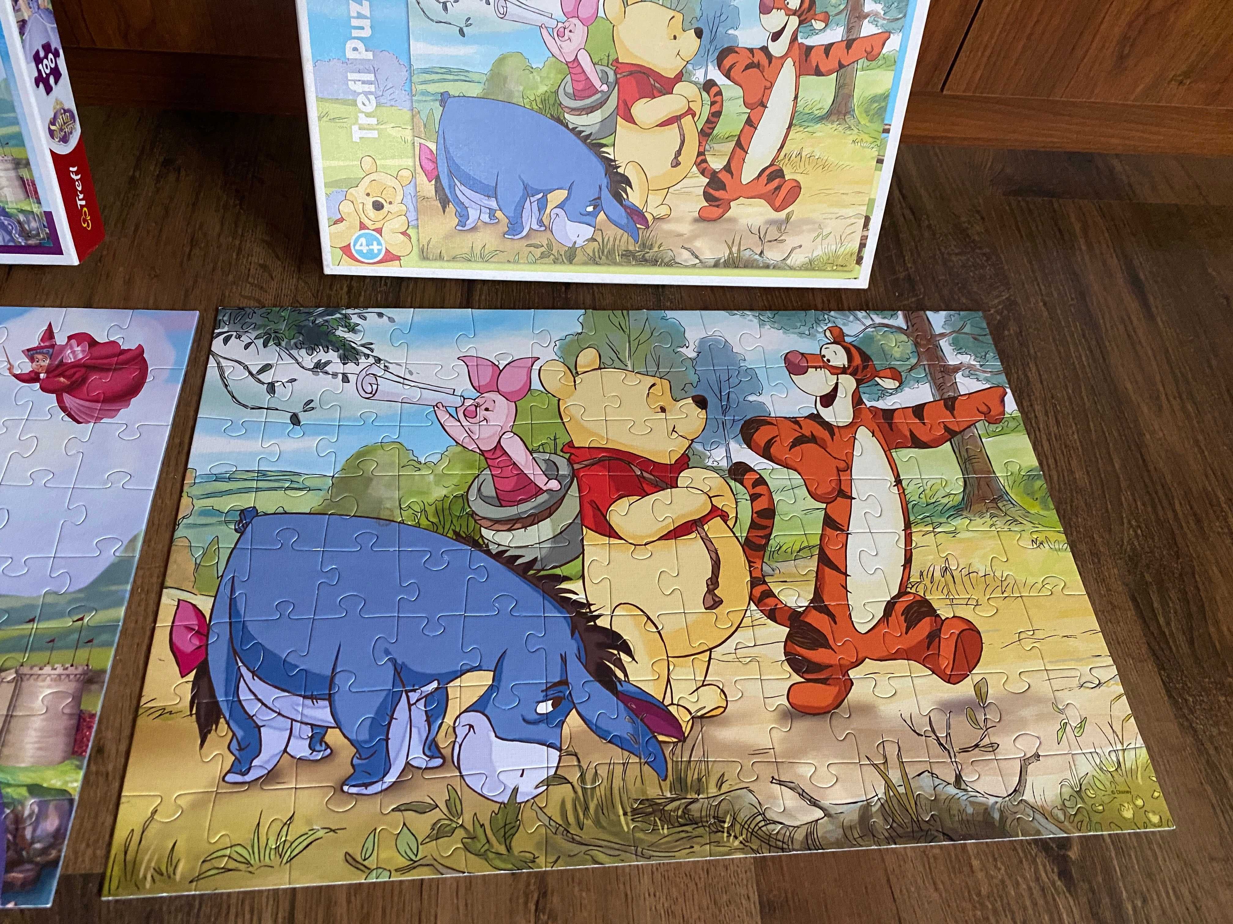 Puzzle Trefl Disney wiek 5+ i 4+ wszystkie po 100 elementów