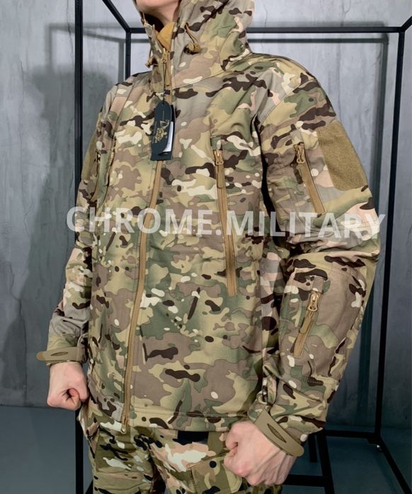 Тактична куртка військова softshell (бушлат) на флісі Silver Knight