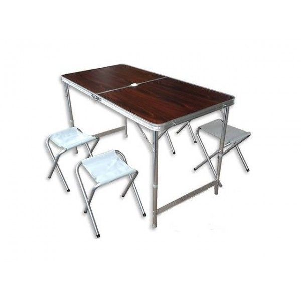 Раскладной стол для пикника в чемодане Folding Table + 4 стула