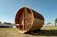 Fińska sauna beczka 2,4 m Thermo drewno