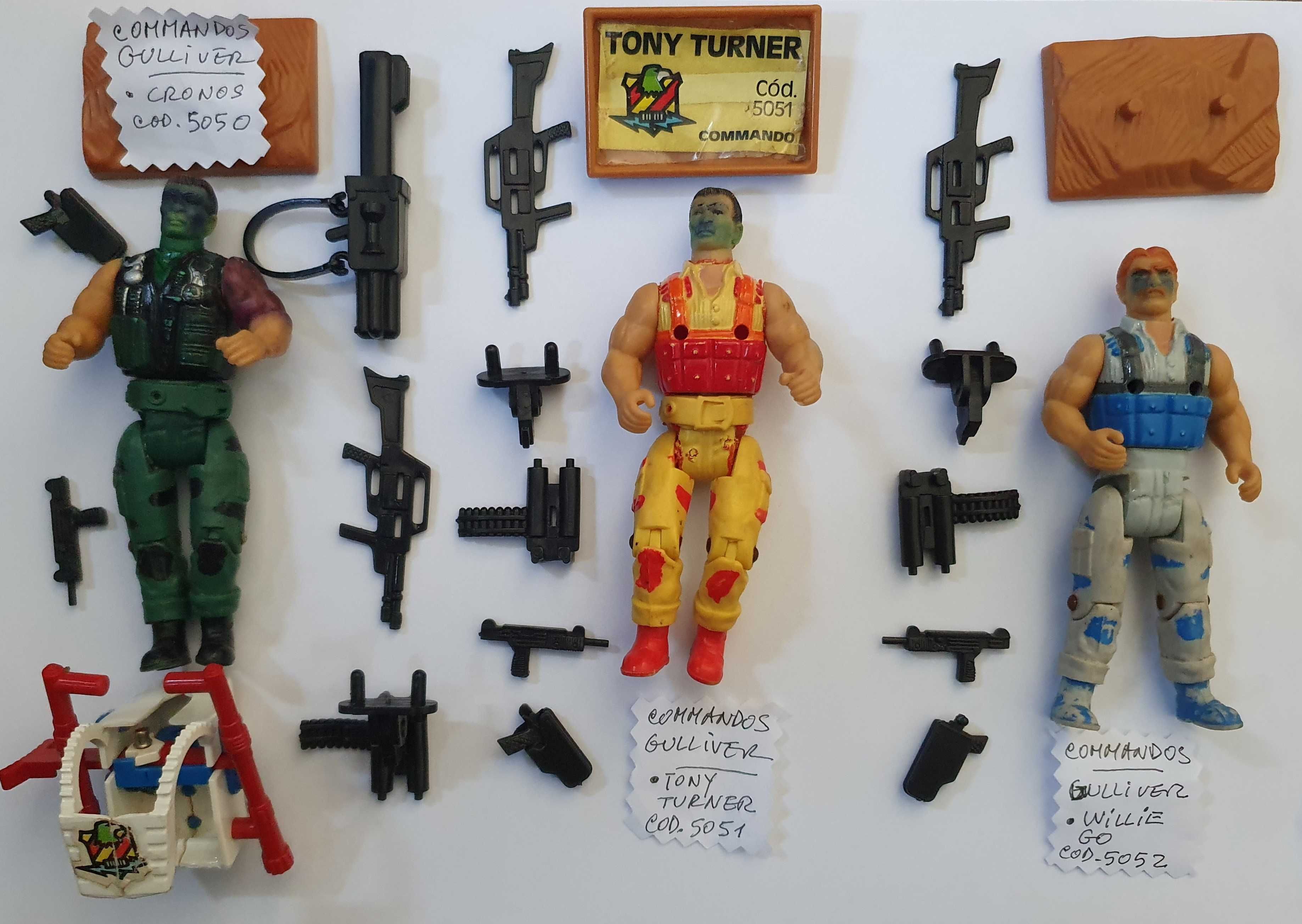 Figuras SOS Comandos Contra o Terror - Gulliver Toys, FANABRI, Anos 80