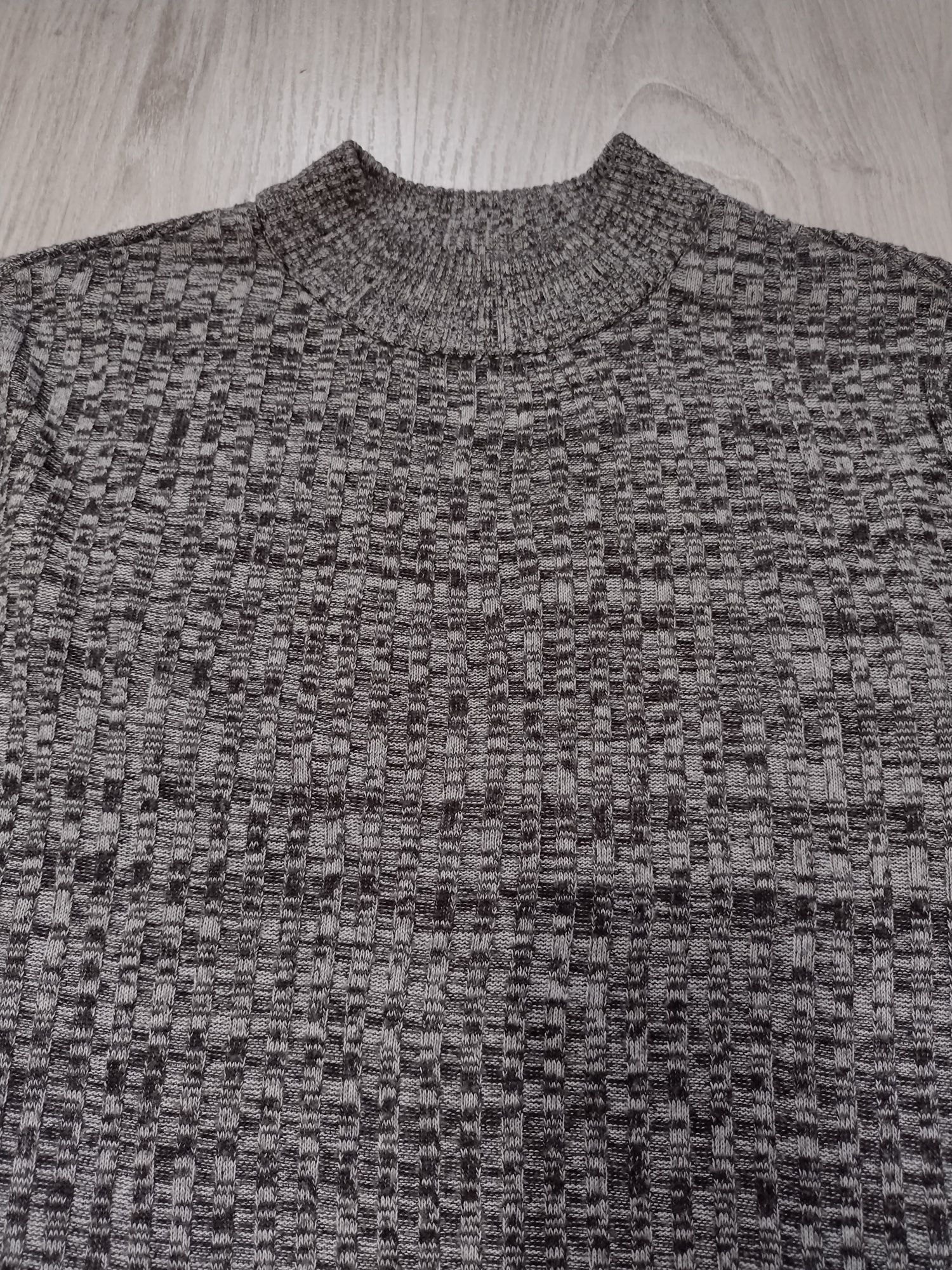 Cienki sweterek melanż prążek h&m 146-152