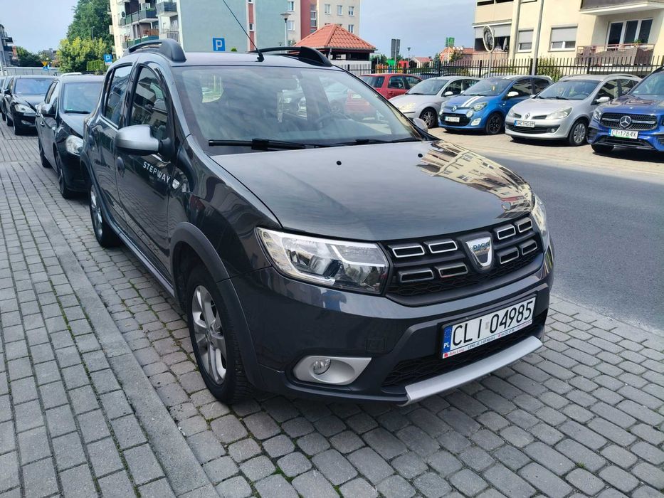 Dacia Sandero II stepway, 2018r. 1.5DCI, klima, nawigacja, alu, hak