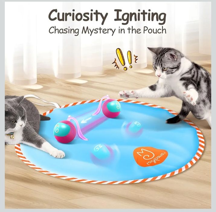 Zestaw interaktywnych piłek Migipaws dla kotów