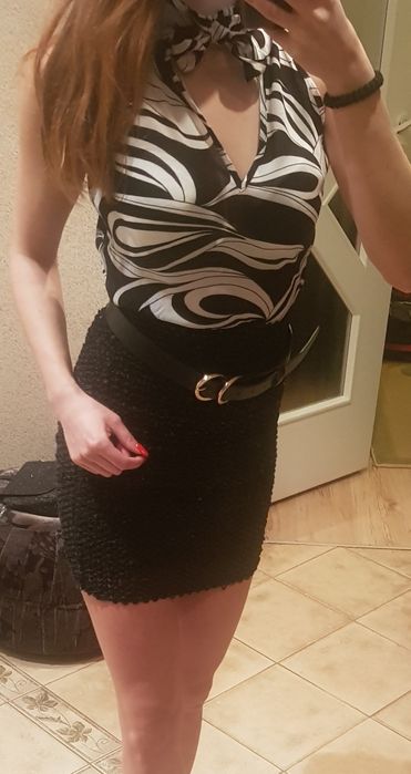 Bluzka czarno biała/ bluzka zebra