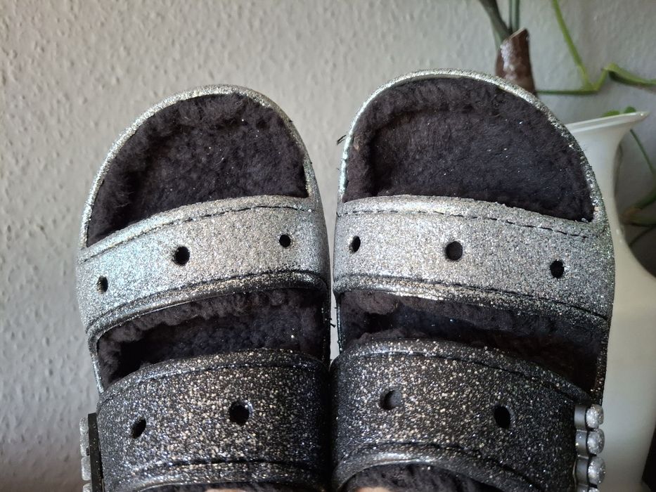 Crocs  piękne brokatowe klapki 38
