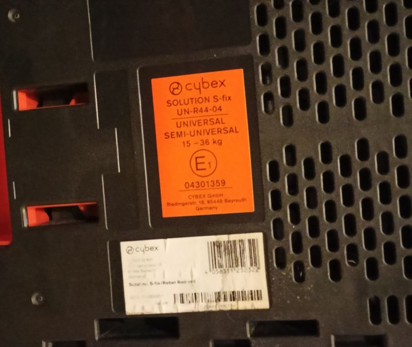 Fotelik Cybex Sfix ISOFIX czerwony 15-36 kg