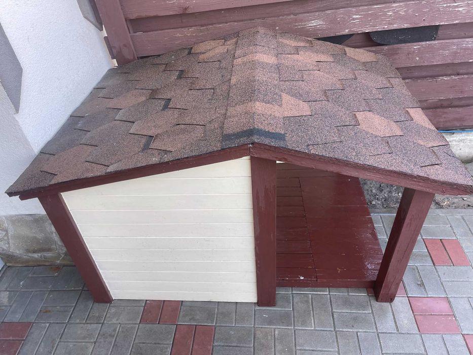 Будка термобудка для собаки с террасой  160*118*106