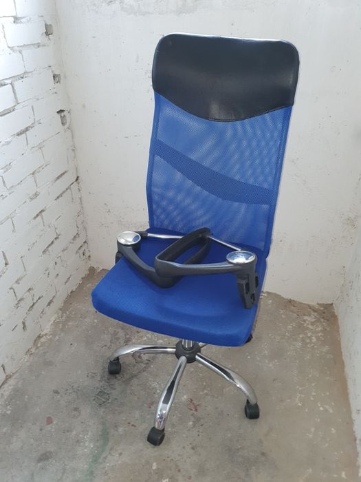 Krzesło ergonomiczne wysokie niebieskie Żagań