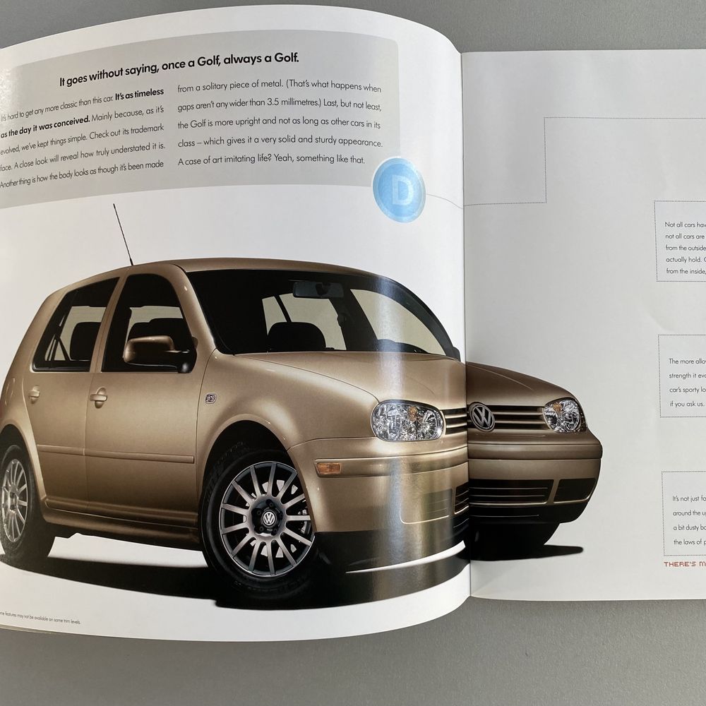 Рекламный журнал Брошюра VW Golf