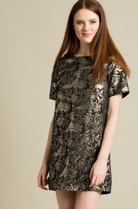 Sukienka trapezowa złota sylwestrowa missguided mini midi tunika h&m