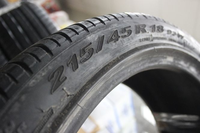 215-45-R18 HANKOOK & PIRELLI пары 2шт шин летней резины GERMANY 2023