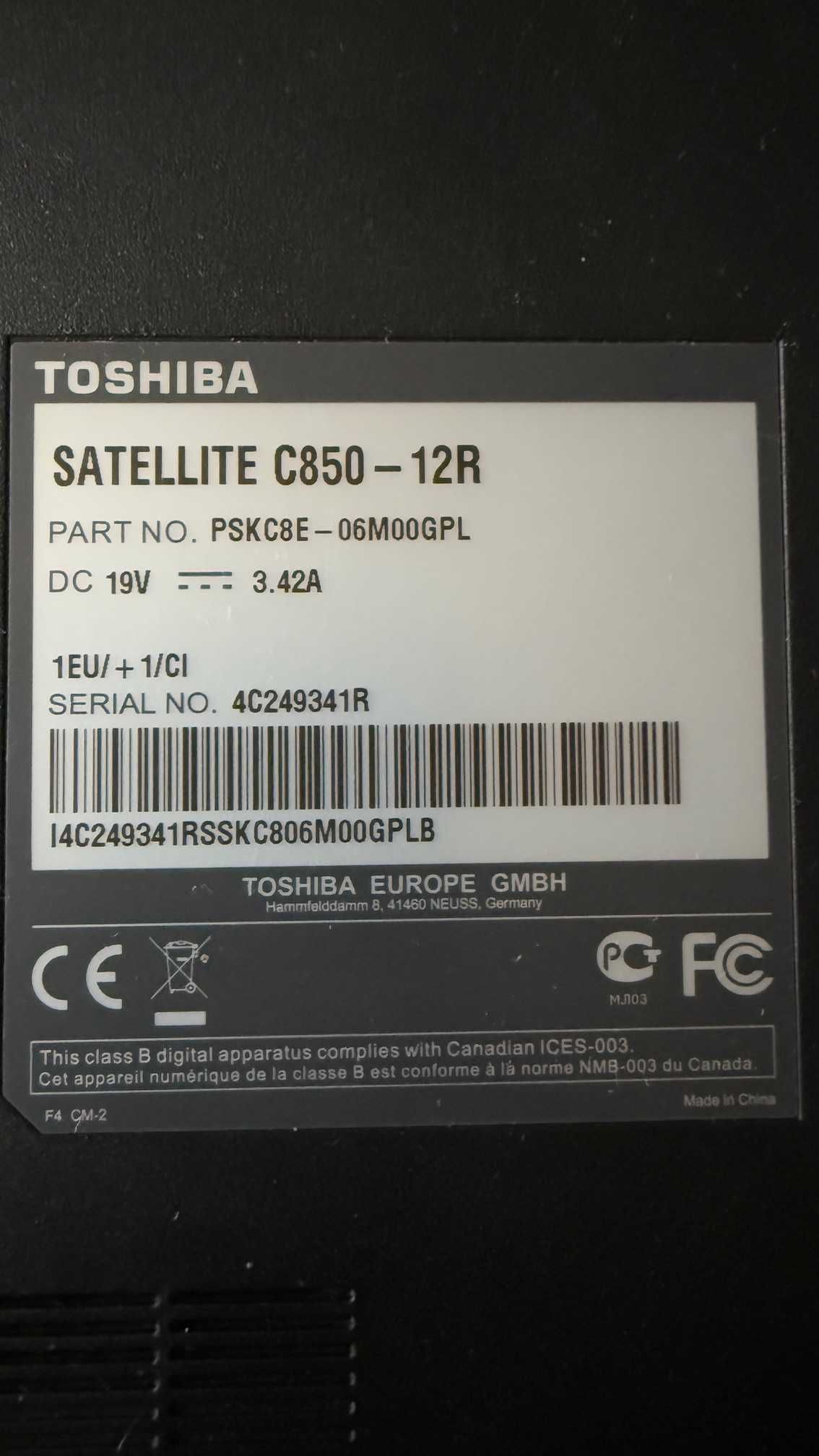 Toshiba Satellite C850-12R tanio okazja