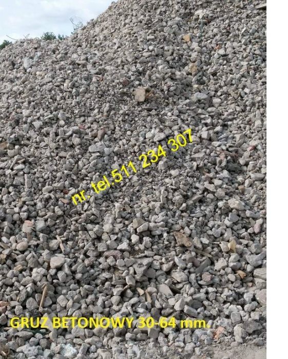 tłuczeń betonowy ceglany gruz betonowy sortowany Poznań okolice