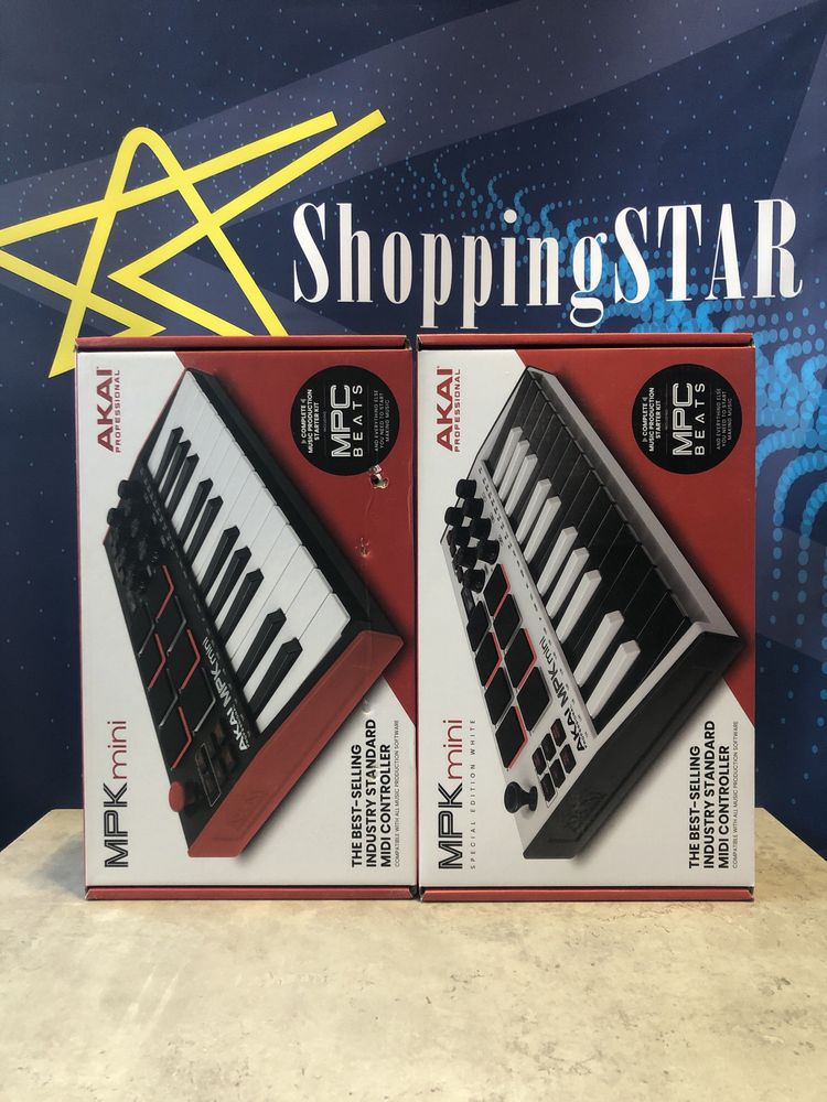 MIDI-клавіатура AKAI MPK MINI MK3 Black/White/Grey • Нова • Запакована