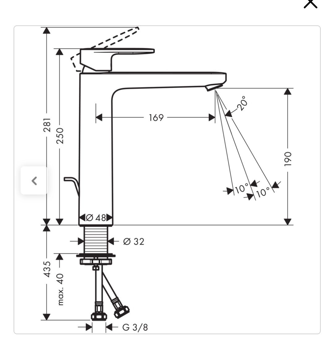 Bateria umywalkowa Hansgrohe Blend XL czarna