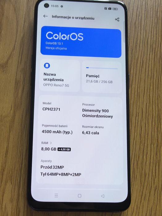 Telefon oppo Reno7 5 G
