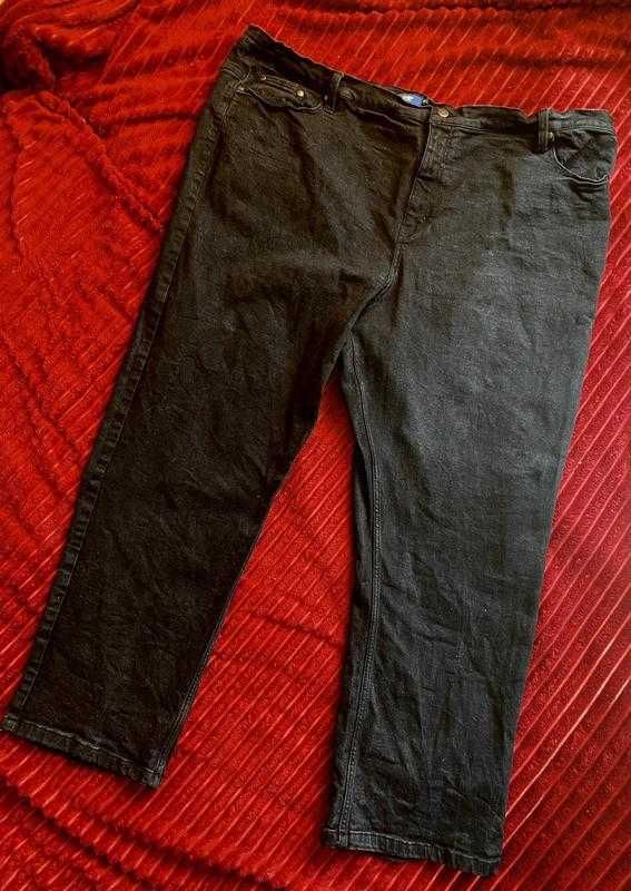 чорні джинси батал стильні джинси великого розміру 6-7 xl