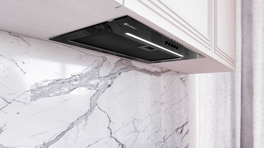 Okap GLOBALO Latapio 60.1 Czarny 415m3/h -nowy ale uszkodzony silnik