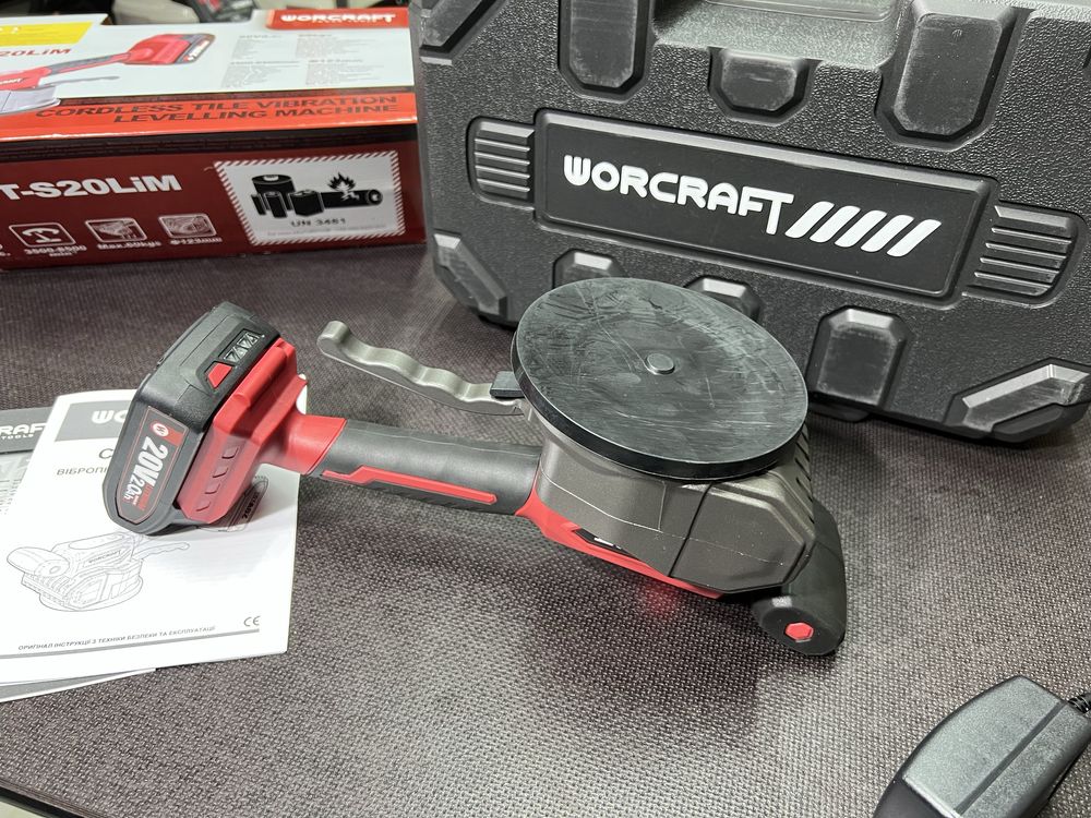 НОВИНКА! Виброприсоска для плитки WORCRAFT CTT-S20LiM До 60 кг Ø123 мм