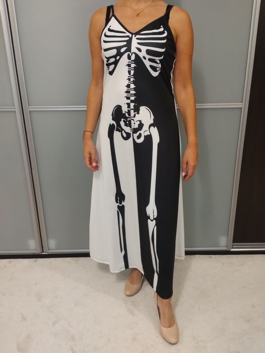 HALLOWEEN Długa sukienka na imprezę Halloween, karnawał