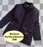 Barbour kurtka pikowana luksusowa S/M logo jacket czarna