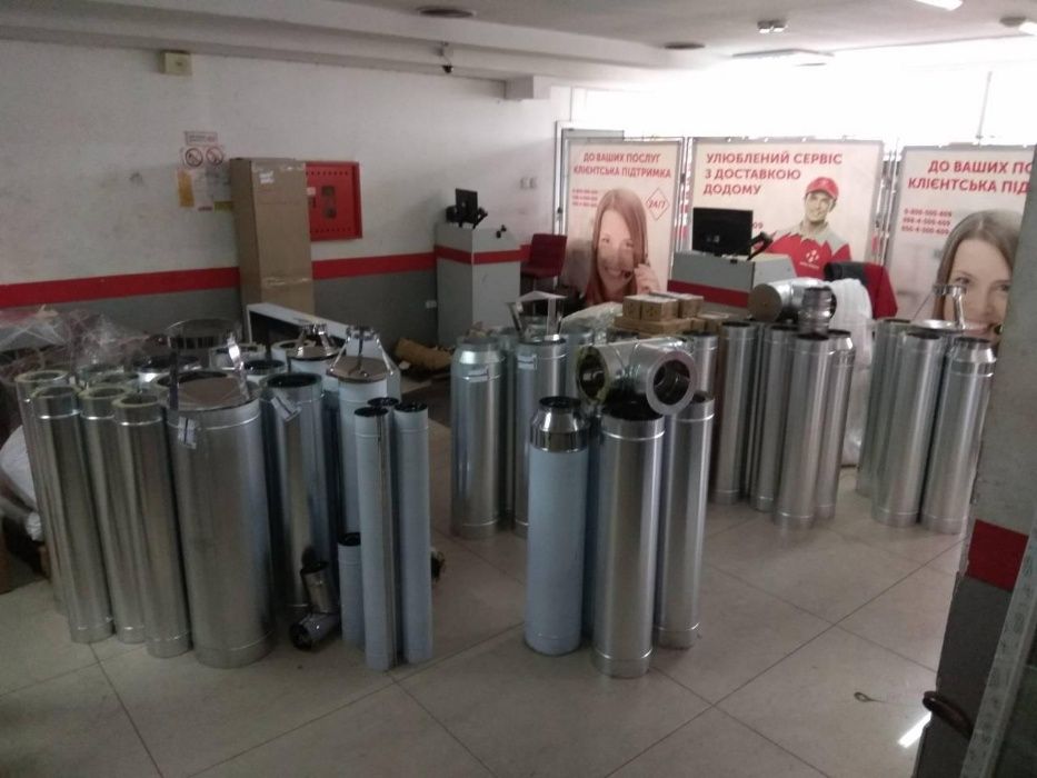 Димохід сендвіч, комін на котел, труба для дымохода, нержавейка