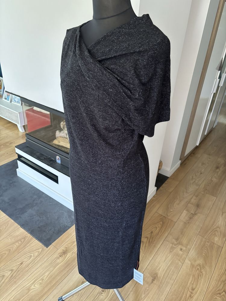 Wiskozowa, asymetryczna sukienka asos rozmiar 46 plus size