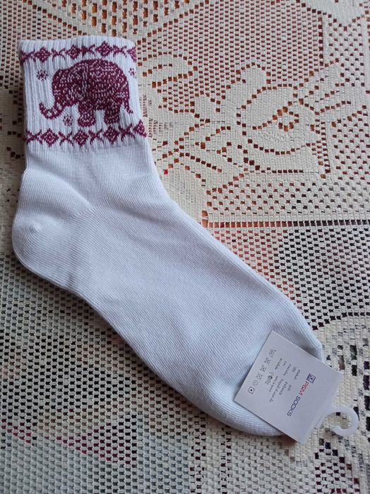 Nowe skarpetki w słonie Tajskie skarpetki P&M Socks M 39-42